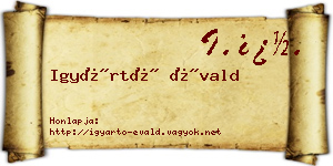 Igyártó Évald névjegykártya